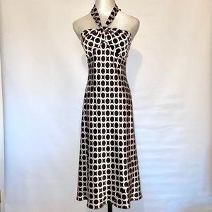 Laundry brand silk brown & white print dress